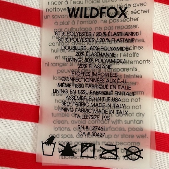 Wildfox Swim Brazilian Reversible Crabby Stripe Bikini Bottoms Size Small NWT - Picture 8 of 8